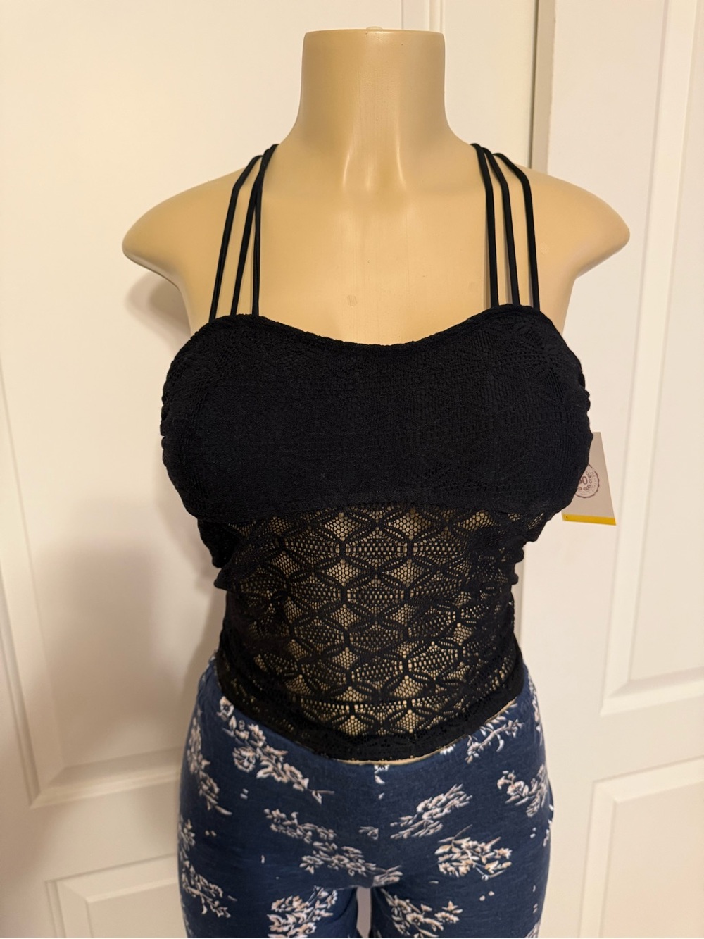 Black Lace Strappy Bandeau Top - Women Intimates & Sleepwear